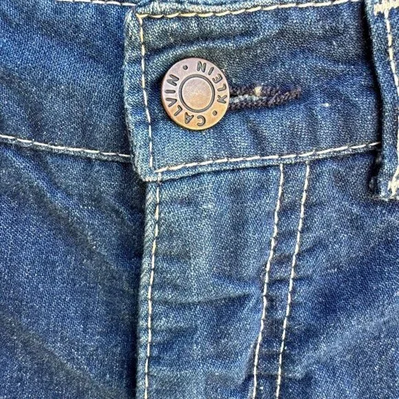 Calvin Klein Vintage 70s 80s Womens High-Waisted Blue Denim Straight Leg Jeans‎ - Picture 4 of 8